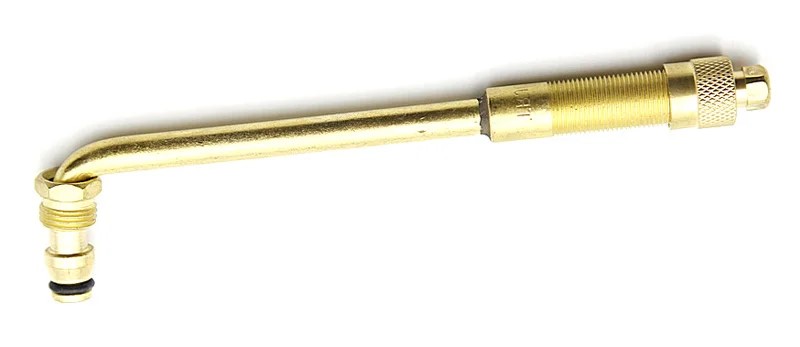 Вертлюжный угловой вентиль с большим отверстием для внедорожной техники (диаметр отверстия в диске 20,5 мм,  длина 140 мм, угол 100°) 