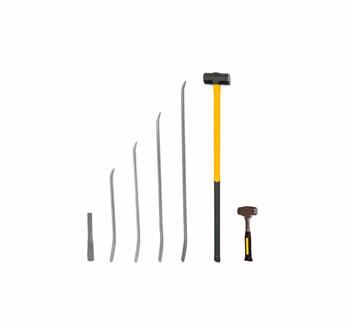 Монтажный комплект №3 (5 лопаток СТАНДАРТ, кувалда 3,0 кг; кувалда ручная цельнокованная 1,36 кг, 270 мм )