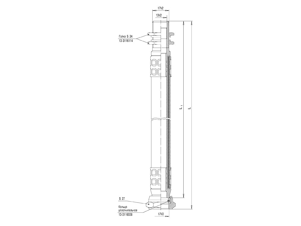 Удлинитель гибкий  УГ12-465 (14-3116010); 500/465 мм