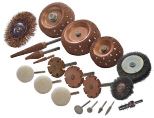 Набор № 106 оборудования и инструмента для чистовой обработки внешней/внутренней поверхности КГШ и тканевого корда. Класс СТАНДАРТ. Установка в ключевой зажимной патрон.