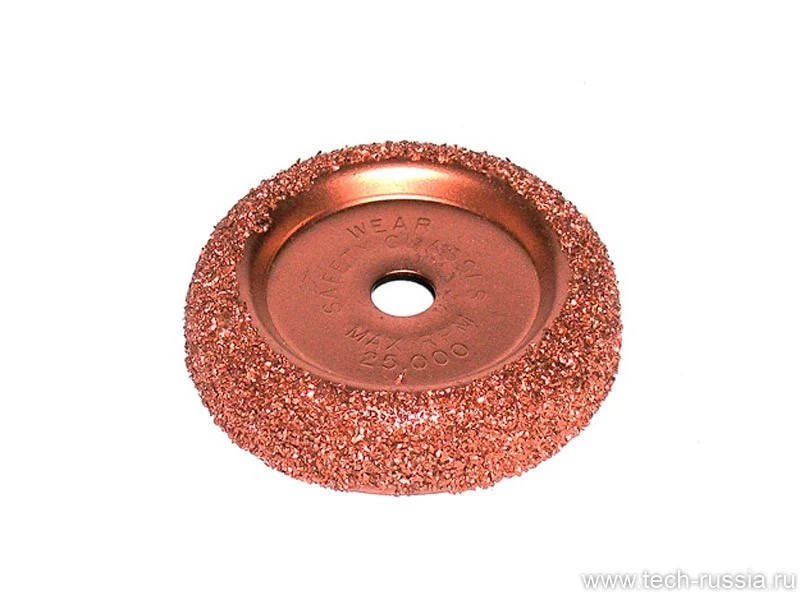 S1011 Шероховальная полусфера Ф 65х15, отверстие 9 мм, среднезернистая К36