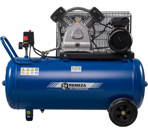 Компрессор для шиноремонтных мастерских, поршневой ременный. 220 В; 2,5 кВт; 420 л/мин.; 10 бар; ресивер 100 л.; 88 кг. (Беларусь)