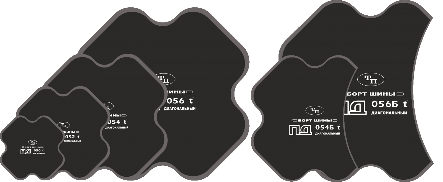 ПД 056+ (t) Пластырь диагональный (горячий), 590х590/ 12 сл.