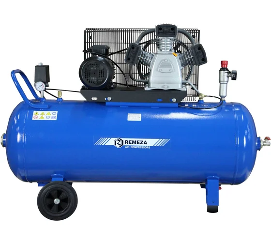 Компрессор для шиноремонтных мастерских, поршневой ременный. 380 В; 3 кВт; 580 л/мин.; 10 бар; ресивер 200 л.; 140 кг.  (Беларусь)