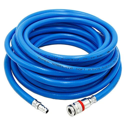 Шланг пневматический усиленный из ПВХ с разъёмами JWL 530 серии (диаметр 9x14,5 мм, длина 30 метров, макс. давление 15 бар)