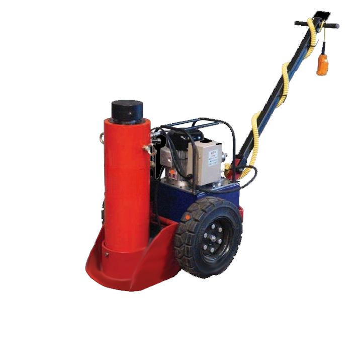 Подкатной гидравлический домкрат ДЖЕТ 50Е с надставкой-удлинителем; г/п 50т.; 610-1390 мм; электропривод 220 В