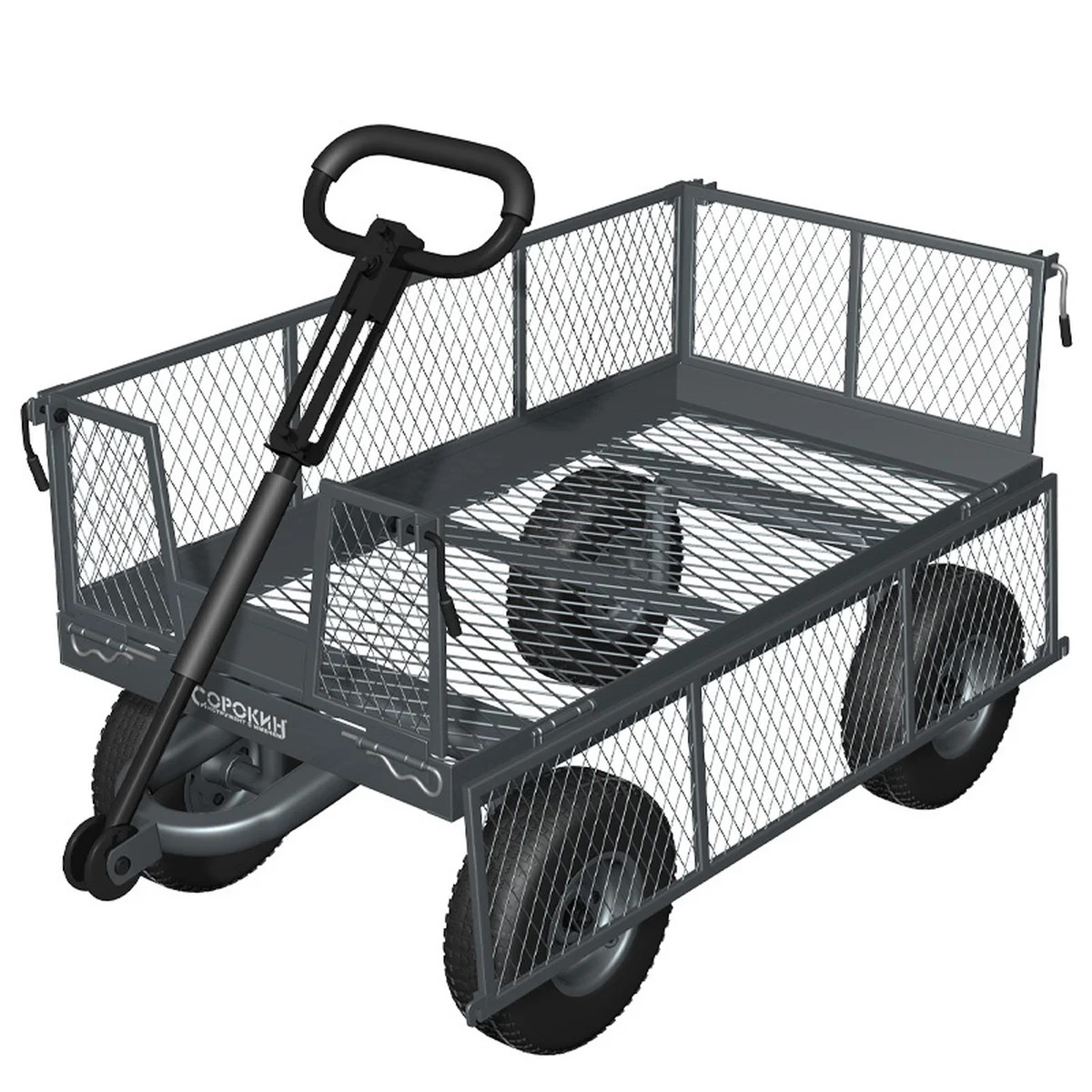 Тележка транспортировочная с поворотной осью; г/п 260 кг; 1220х610х400 мм; 26,1 кг