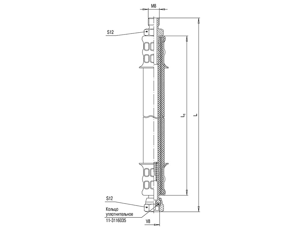 Удлинитель датчика давления УГ8-450 (17-3116010-01); 473/450 мм