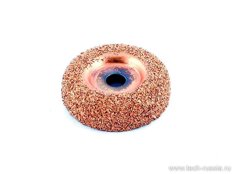 S1009 Шероховальная полусфера Ф 50х15, отверстие 9 мм, среднезернистая К36